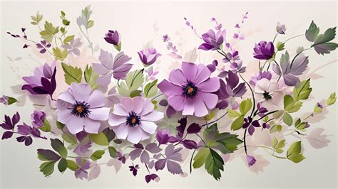 Flowers Purple Plane Background Flowers Purple Flat Background Image