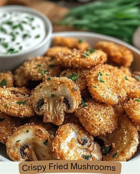 Crispy Fried Mushrooms With Cool Ranch Dip Wikemy