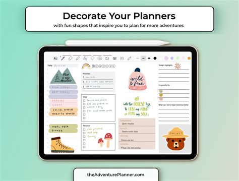 Adventure Digital Stickers Pack, Goodnotes Sticker Book, Planner