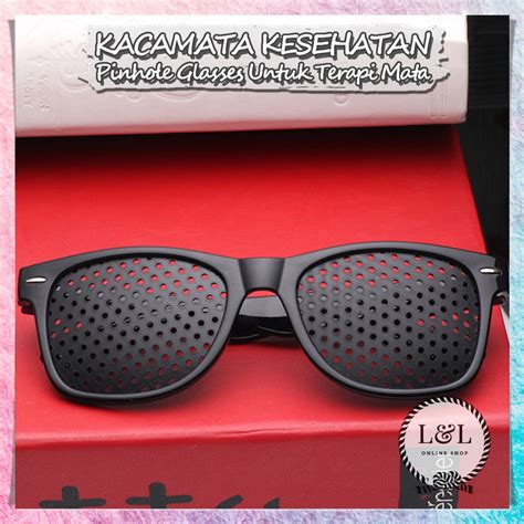 Jual Kacamata Terapi Minus Plus Silinder Pinhole Glasses Kacamata