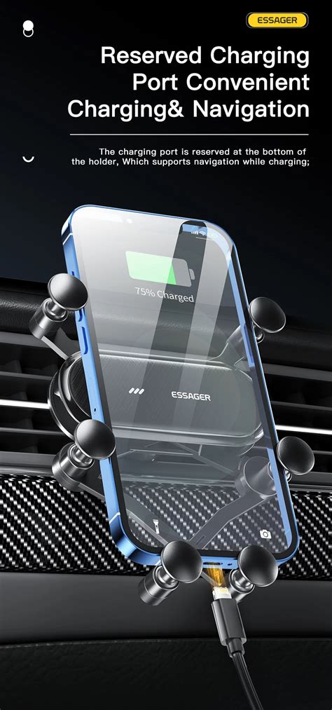 Шеститочечный гравитационный автомобильный держатель Essager для ...