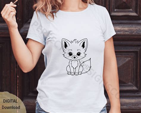 Cute Fox Svg File Baby Fox Outline Svg Fox Clipart Svg Fox Svg Cut