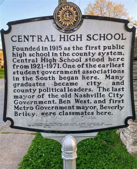 Central High School Historical Marker