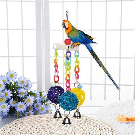 Aliexpress Buy Bird Toys Parrot Toys Swing Parrot Cage Hanging