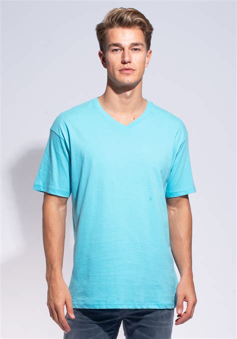 Mens V Neck T Shirt Cotton Heritage