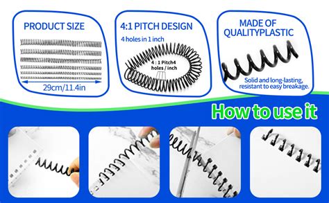 Amazon Pcs Plastic Spiral Binding Coils Pitch Plastic