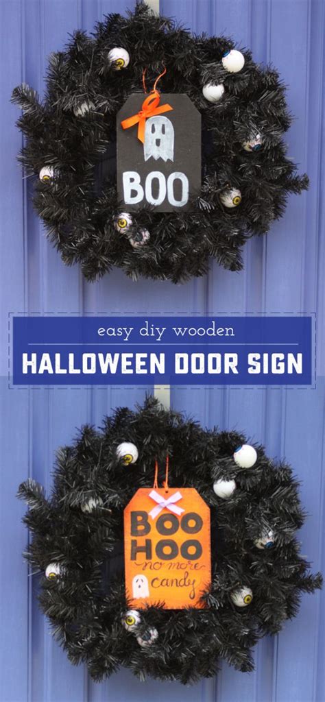 Cute DIY Halloween Door Sign - Sweet Anne Designs