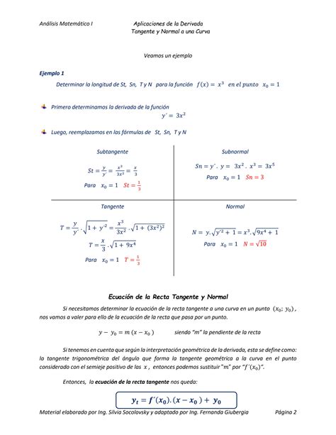 SOLUTION 10 Ecuaci N De La Recta Tangente Y Normal Studypool