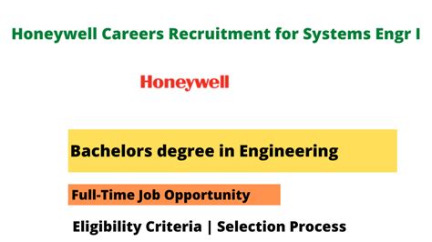 Honeywell Careers Recruitment For Systems Engr I Seekajob