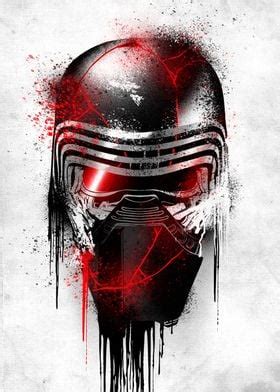 Kylo Ren Graffitti Helmet Poster By Star Wars Displate