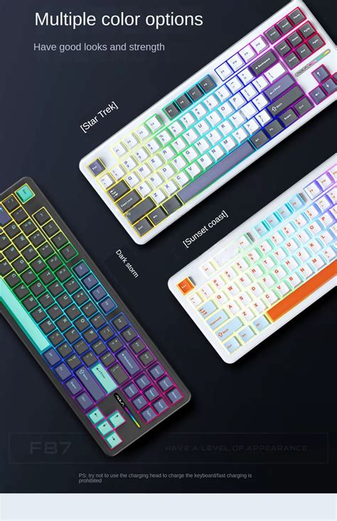 Ready Stock AULA F87 87pro Mechanical Keyboard RGB Customized Gateway Structure Full Key Hot