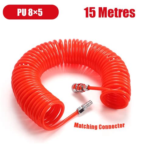 8 5mm OD ID Polyurethane Spiral PU Spring Tube Air Compressor Hose