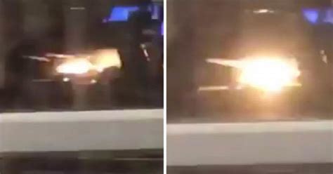 Plane Engine Bursts Into Flames As It Hits Runway In Terrifying Video