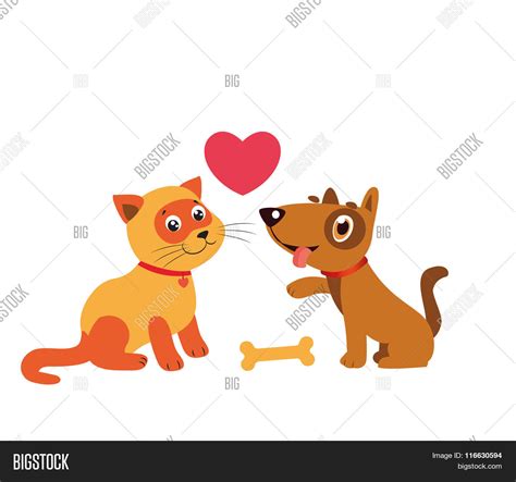 Happy Cat Dog Vector & Photo (Free Trial) | Bigstock