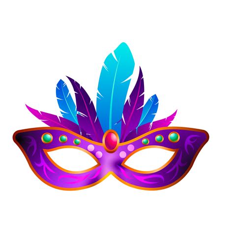 Vistoso Plumas Mardi Gras Barazil Carnaval Máscara Gratis Png 40456522 Png