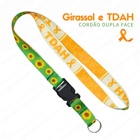 Cordão de Identificação Girassol e TDAH Dupla Face | Shopee Brasil