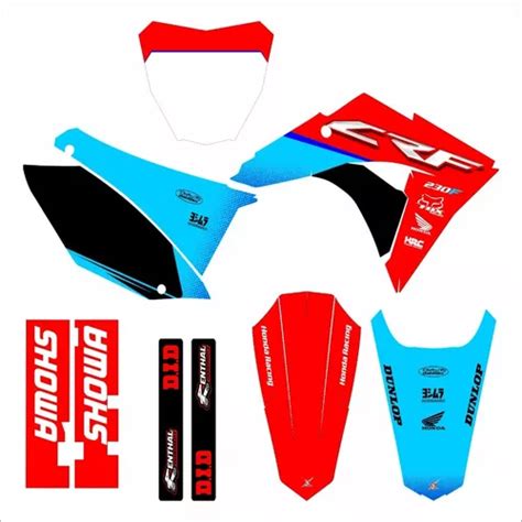 Kit Gr Fico Adesivo Carenagem Crf F Biker Fosco