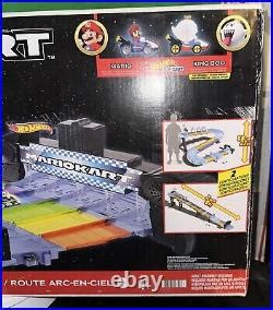 Car Track Set Hot Wheels Mario Kart Rainbow Road Raceway Track Set Lights Sounds Sealed
