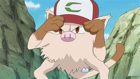 Download Primeape Pokemon Wearing Red And White Cap Wallpaper ...