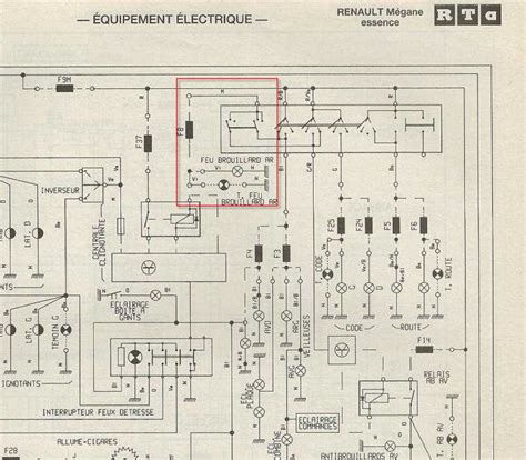 Schéma électrique des feux arrière c15e