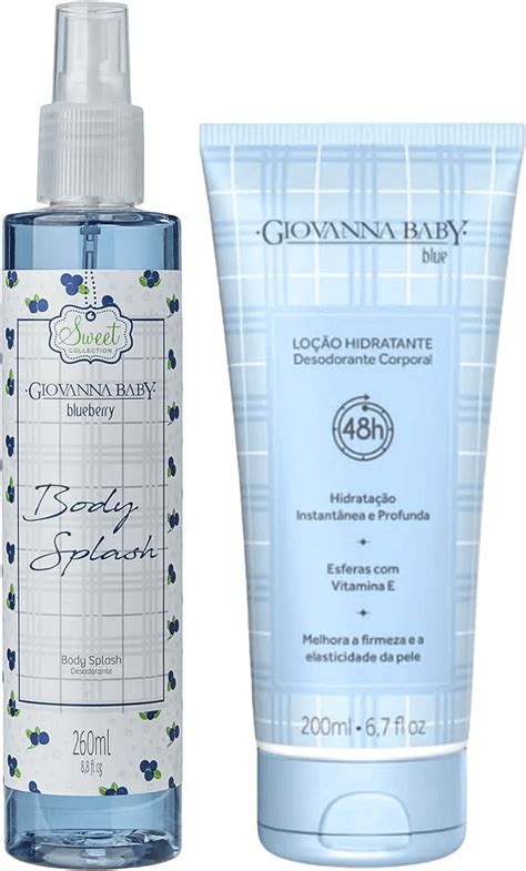 Kit Giovanna Baby Lo O Hidratante Body Splash Blueberry