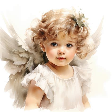 Baby Angels Watercolor Clipart Angel Babies Png Bundle Etsy