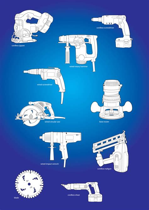 Electric Power Tools Vector Art & Graphics | freevector.com