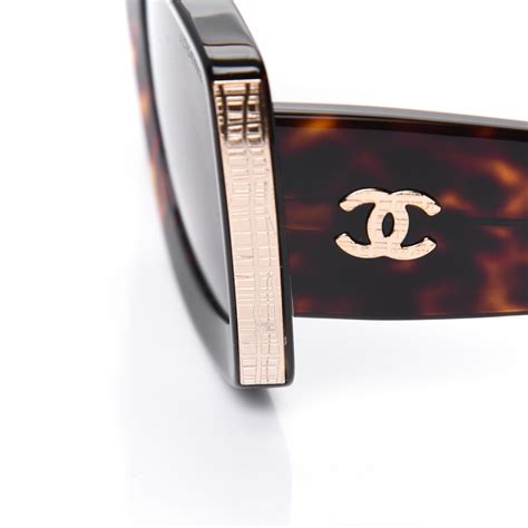 CHANEL Acetate Rectangle Sunglasses 5435 Tortoise 722746 FASHIONPHILE