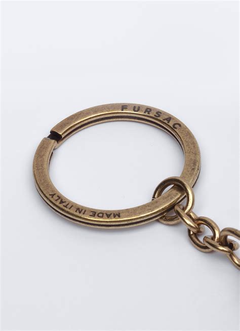 Golden Brass Key Ring For Men Fursac B3clek Ab01 92