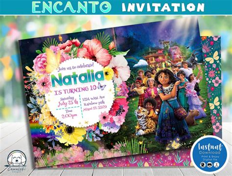 Invitaci N Digital Encanto Invitaci N Cumplea Os Encanto Etsy M Xico