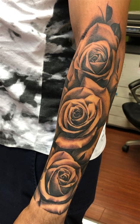 Pin By Mahmoud Yousry On Tatto Rose Tattoos For Men Arm Tattoos For Guys Rose Tattoo Sleeve