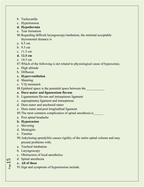 Anesthesia Complications Mcqs By Israr Ysfz Pdf