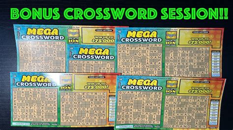 Bonus Crossword Session Win Ca Scratchers Youtube