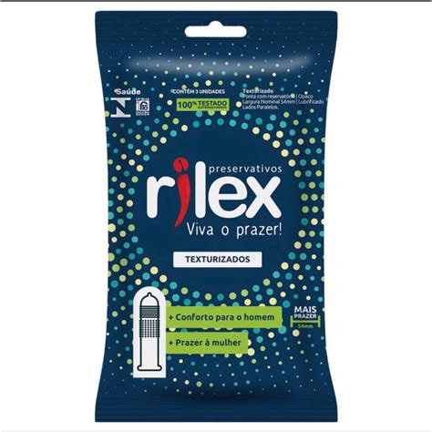 Camisinha Preservativo Texturizada Masculino 3 Unidades Rilex Sex