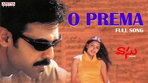 O Prema Full Song Vaasu Movie Songs Venkatesh Bhoomika Aditya