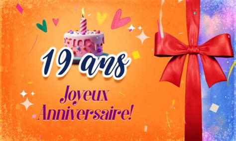 Carte Joyeux Anniversaire 19 Ans CyberCartes