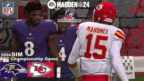 Madden 24 Baltimore Ravens vs Chiefs AFC Championship Game Full ...