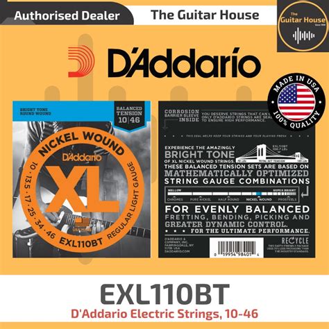 DAddario EXL110BT Nickel Wound Electric Strings Balanced Tension