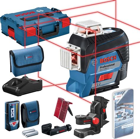 Bosch Professional Sistema 12V Nivel Láser GLL 3 80 C 1 batería 12V