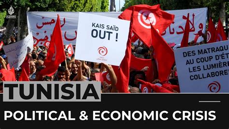 Tunisian Protesters Denounce Coup Demand President Steps Down Youtube