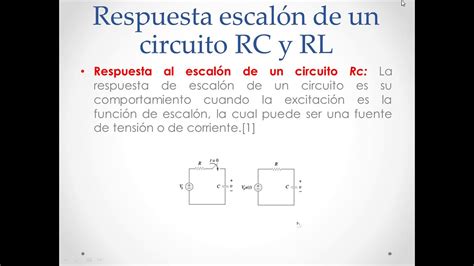 Circuitos de 1 Orden Parte 5 Respuesta escalón de un circuito RC y RL