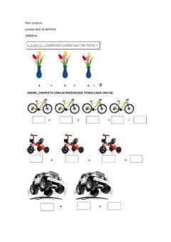 Sumas repetidas Idioma español o castellano Curso nivel 2