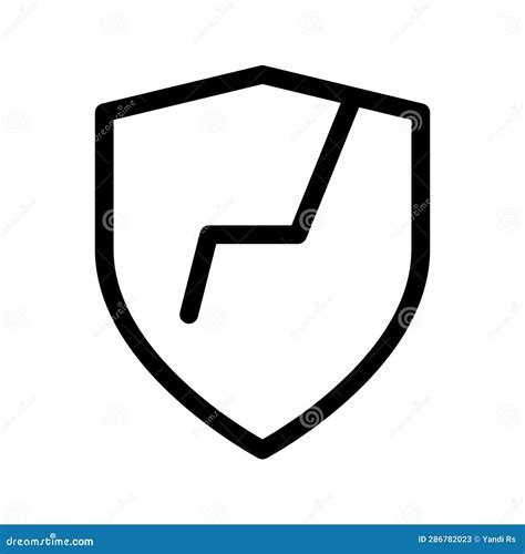 Broken Shield Icon Vector Symbol Design Illustration Stock Vector Illustration Of Safety