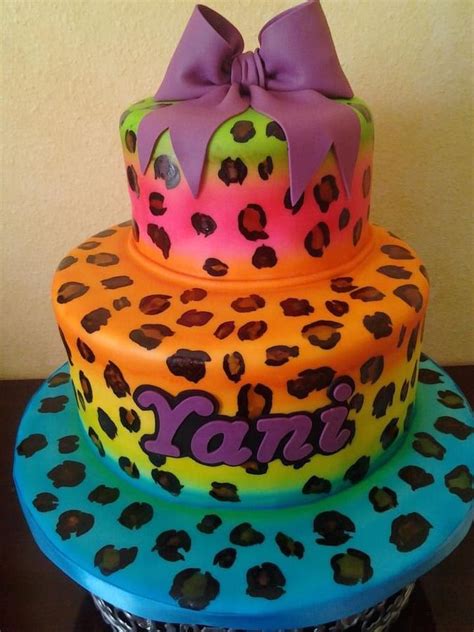 Cheetah Birthday Cakes Buttercream Photo Cheetah Print Cake With