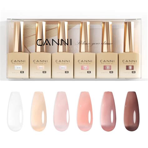 Amazon Canni Ml Hema Free Gel Nail Polish Set Pcs Jelly Nude