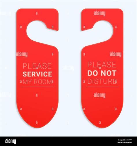 Please Do Not Disturb Door Hanger Servicing Label For Hotel Rooms