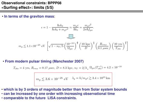 Ppt Constraints On Massive Graviton Dark Matter From Precision Pulsar