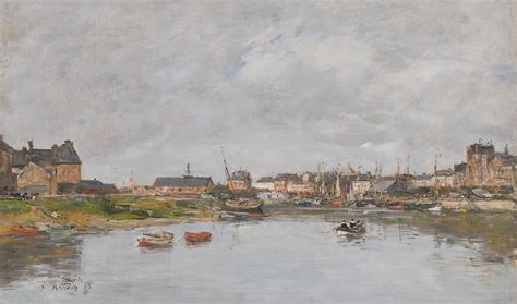 Trouville Le Port by Eugène Boudin Artvee