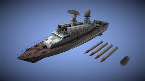 Missile Boat - 3D model by valentin321 [c666381] - Sketchfab