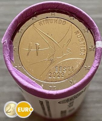 Rouleau 2 Euros Estonie 2023 Hirondelle Rustique 2eurocommemorative Fr